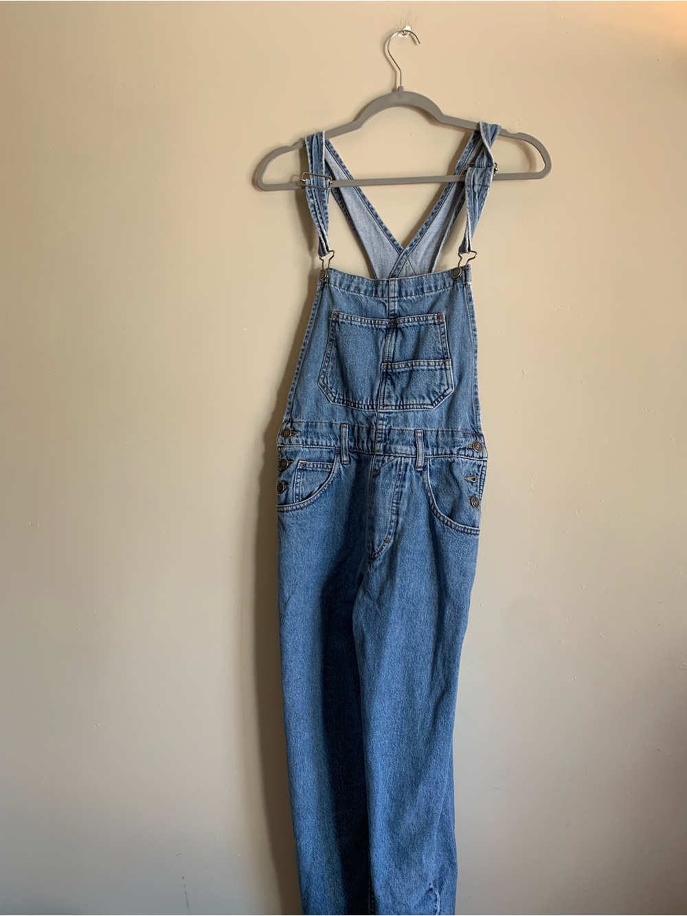 We The Free Denim Blue Overalls Women Size XS Outfit Clothing Pants Bottoms